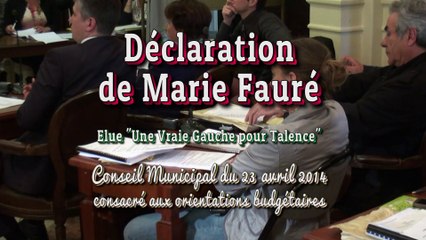 Conseil Municipal Talence 23.04.14