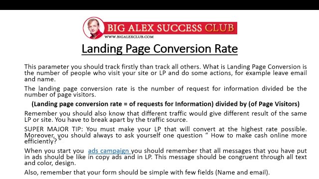 How to make cash online more efficiently using the 9 Golden Key Metrics