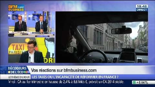La guerre des taxis relève-t-elle l'incapacité de réformer en France ?, dans Les Décodeurs de l'éco - 24/04 3/5