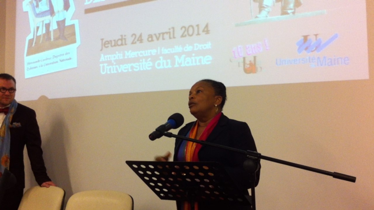 Christiane Taubira en conférence à l'université du Maine
