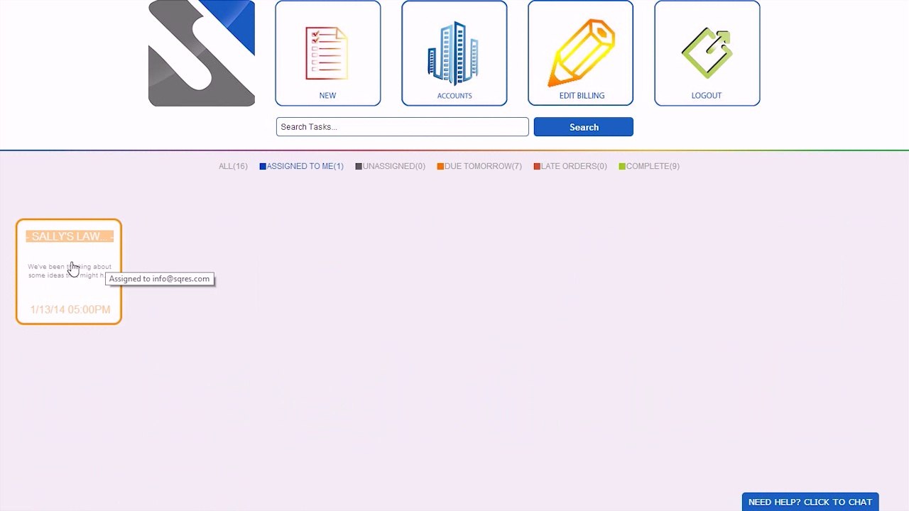 How to Accept a Task in the SQRES Web Based Task Manager