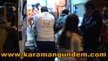 karaman Ereğli Köprülü Kavşağında kaza 3 yaralı