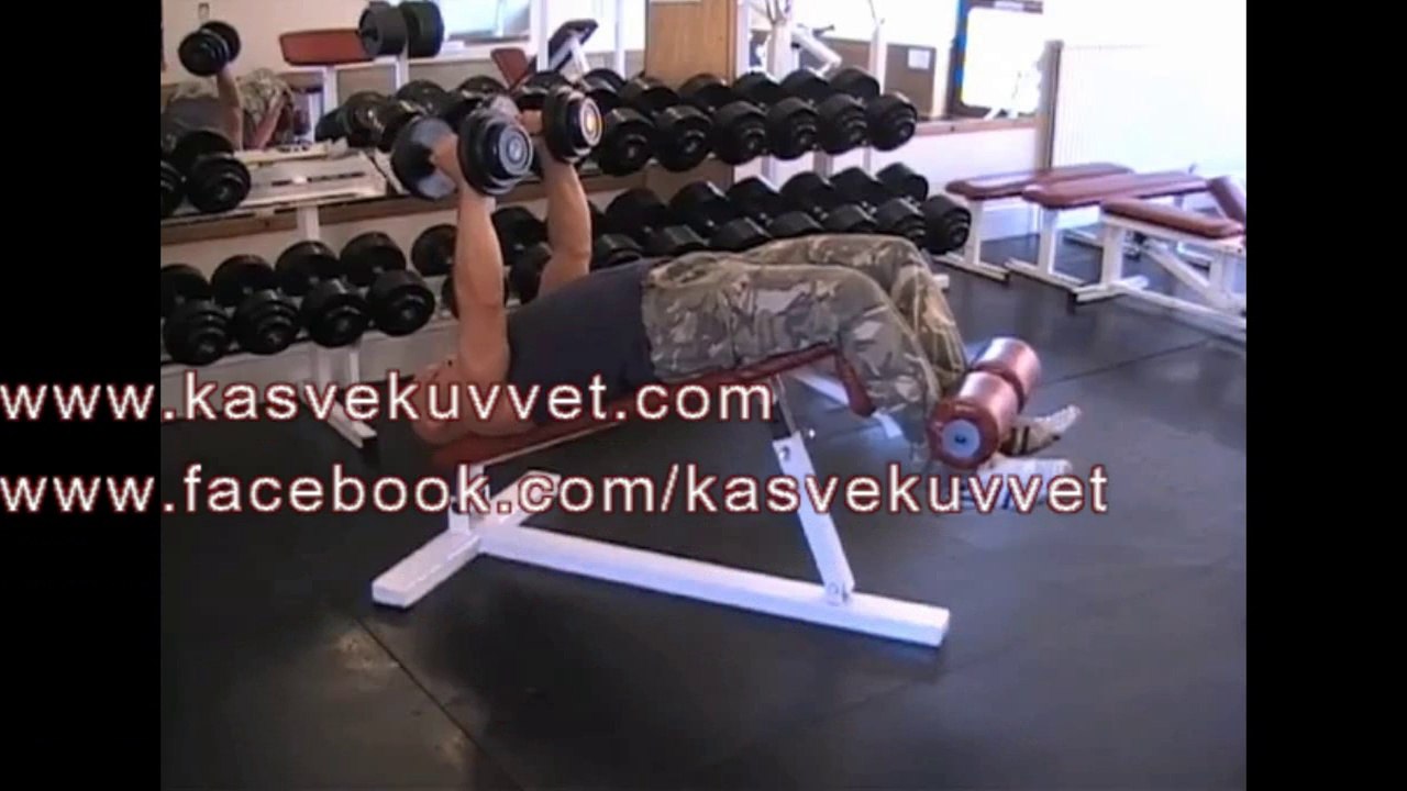 Palms In Decline Dumbell Bench Press