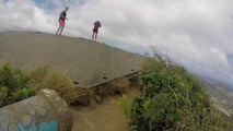 The moment I reached the top. Gopro strapped to my forehead