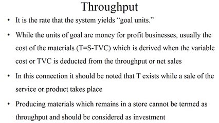 Concepts of Throughput Accounting