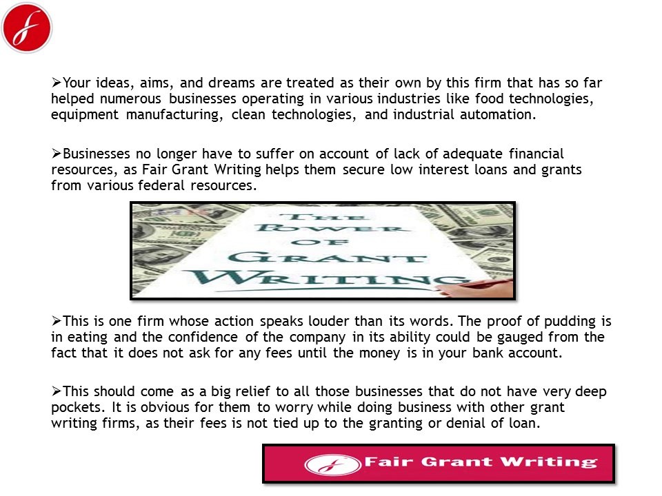 Fair Grant Writing Can Help You Secure The Necessary Funding From The Government