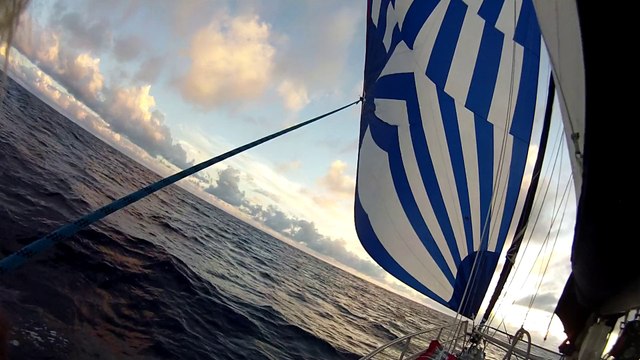 Coucher de soleil sous spi