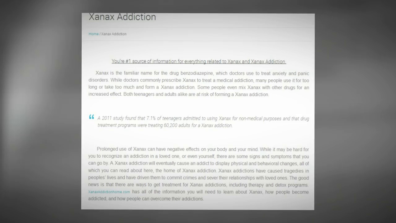 Xanax Addiction