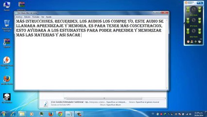 (MENSAJE SUBLIMINAL) Estimulador Subliminal - Aprendizaje y Memoria (con sonido)