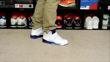 Air Jordan 5 Retro Grape 2013 On-Foot