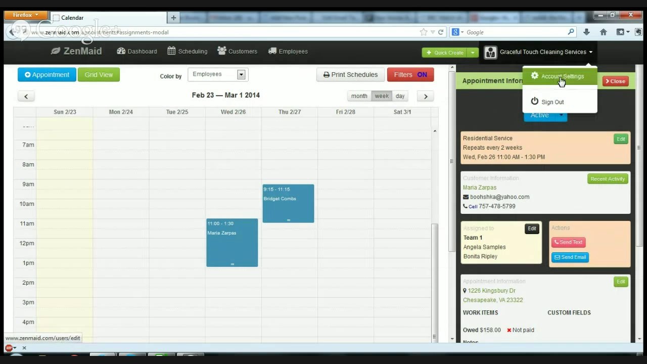 ZenMaid - Sending and automating emails & texts