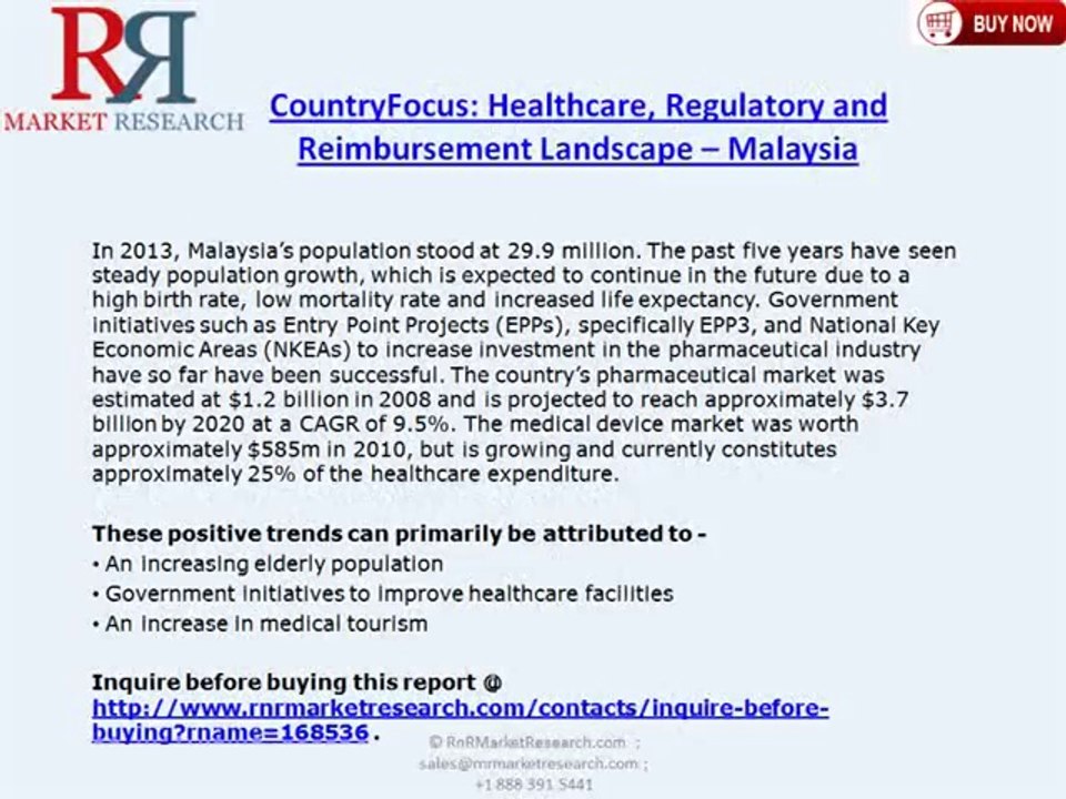 Malaysia Healthcare Industry, Regulatory and Reimbursement Landscape