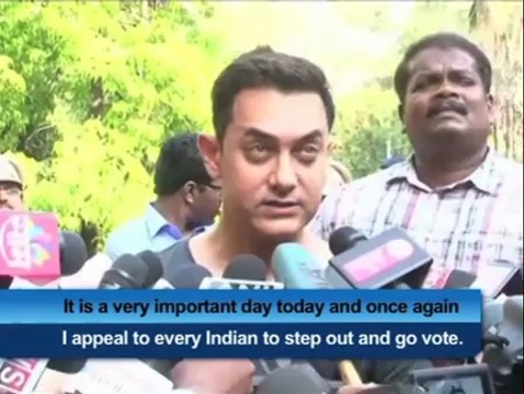Aamir Khan votes and appeals all to vote - IANS India Videos