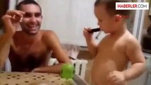 Küçük Oğluna Sigara İçirten Babanın Tepki Çeken Görüntüleri