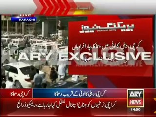 Karachi Blast ARY News Recieved a Picture of Spot