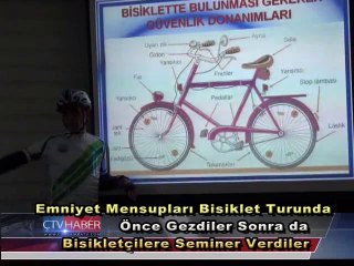 Bisikletçilerle Hem Gezdiler,Hemde Seminer Verdiler