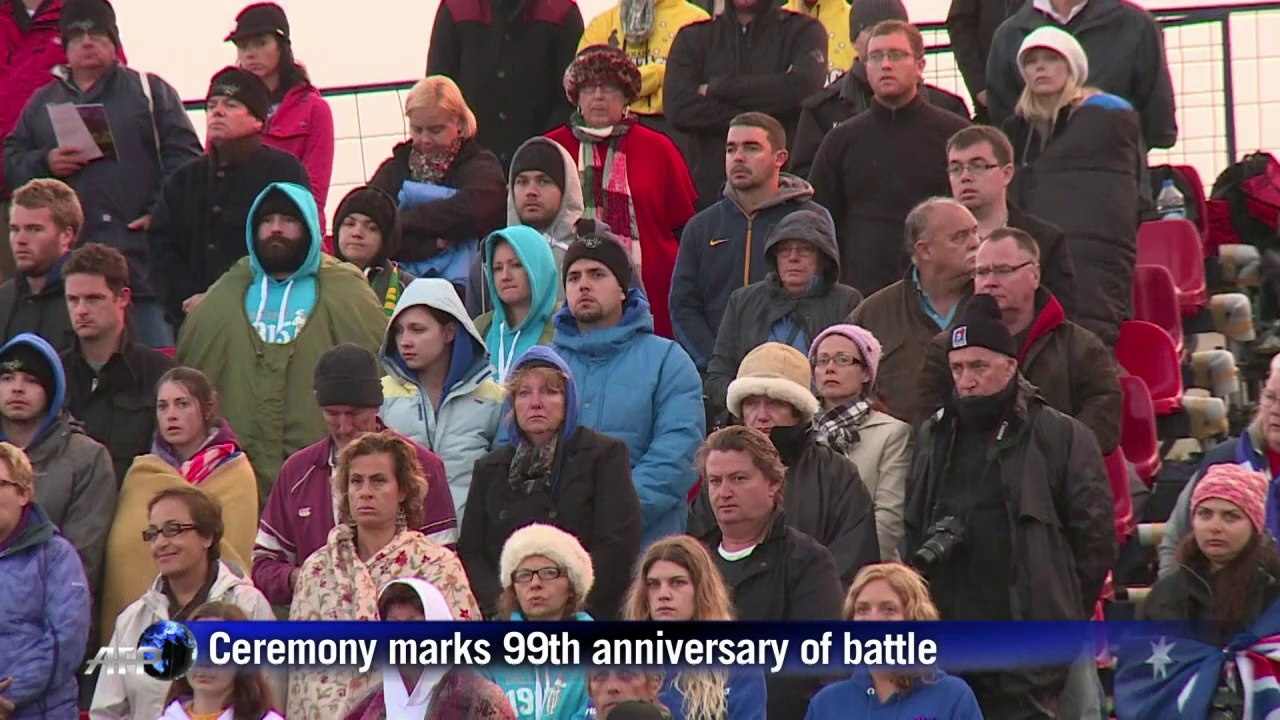 Gallipoli ceremony honours WW1 dead ninety-nine years on