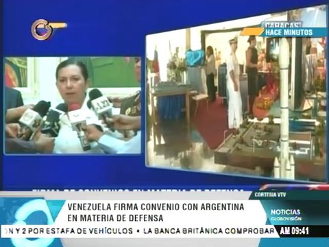 Venezuela firma 2 convenios en materia de defensa con Argentina