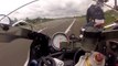 Crazy biker driving so so fast - amazing race betwin BMW S1000RR and Honda CBR1000RR
