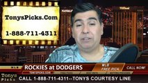 LA Dodgers vs. Colorado Rockies Pick Prediction MLB Odds Preview 4-25-2014