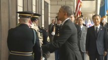 U.S. President Obama pays tribute to Korean War dead