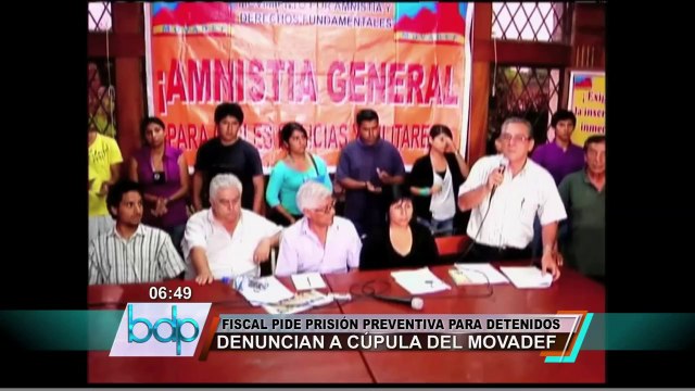 Fiscalía solicitó prisión preventiva para integrantes detenidos del Movadef