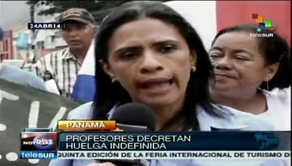 "Presidente sin palabra", le dicen los maestros de Panamá a Martinelli