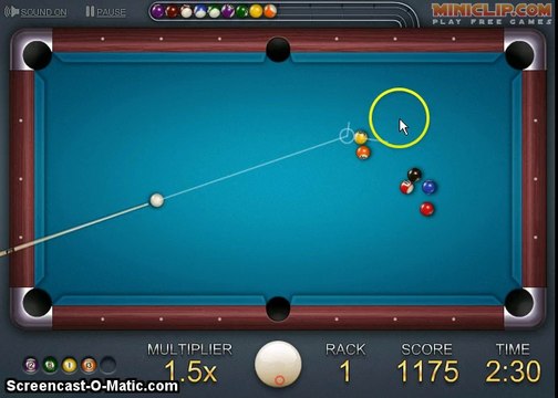 8ballpool quick fire completing rack 1
