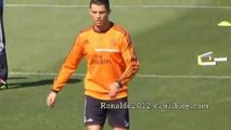 Cristiano Ronaldo and Gareth Bale in training - Real Madrid