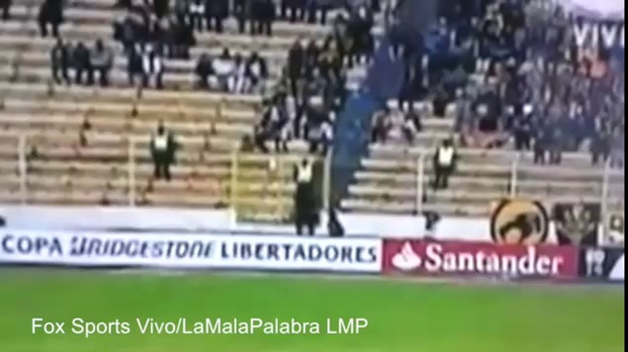 'GHOST' filmed RUNNING through Fans during Bolivian Football Match