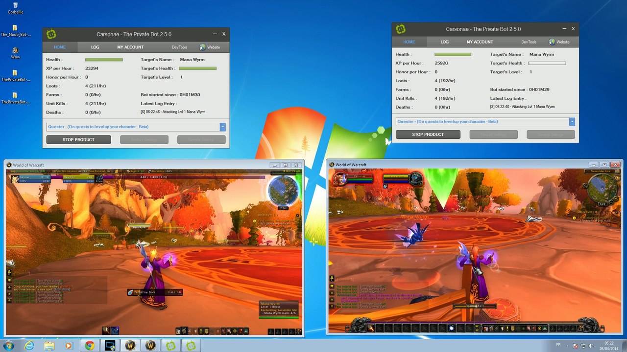 Bot on PandaWoW and Pandashan private servers