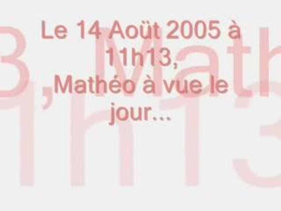 Le jours de ma naissance