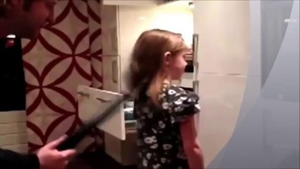 Father of the girl finds interesting ways to collect hair.