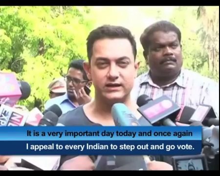 Aamir Khan votes and appeals all to vote
