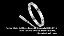 Cartier Love Bracelet - Cartier White Gold Love Bracelet Diamonds B6035816