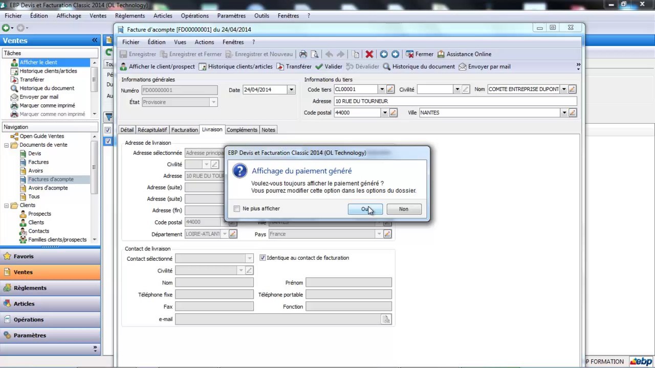 EBP Devis Facturation Open Line : Les devis et factures