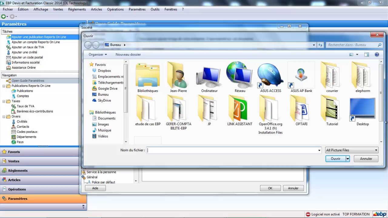 EBP Devis Facturation Open Line : Personnalisations des devis et factures