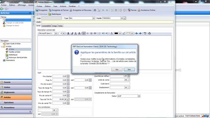 EBP Devis facturation Open Line : Les articles