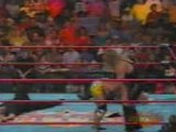 wcw - kevin nash jacknife through ring