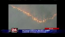 EEUU: incendio forestal consume al menos 50 casas en New Jersey