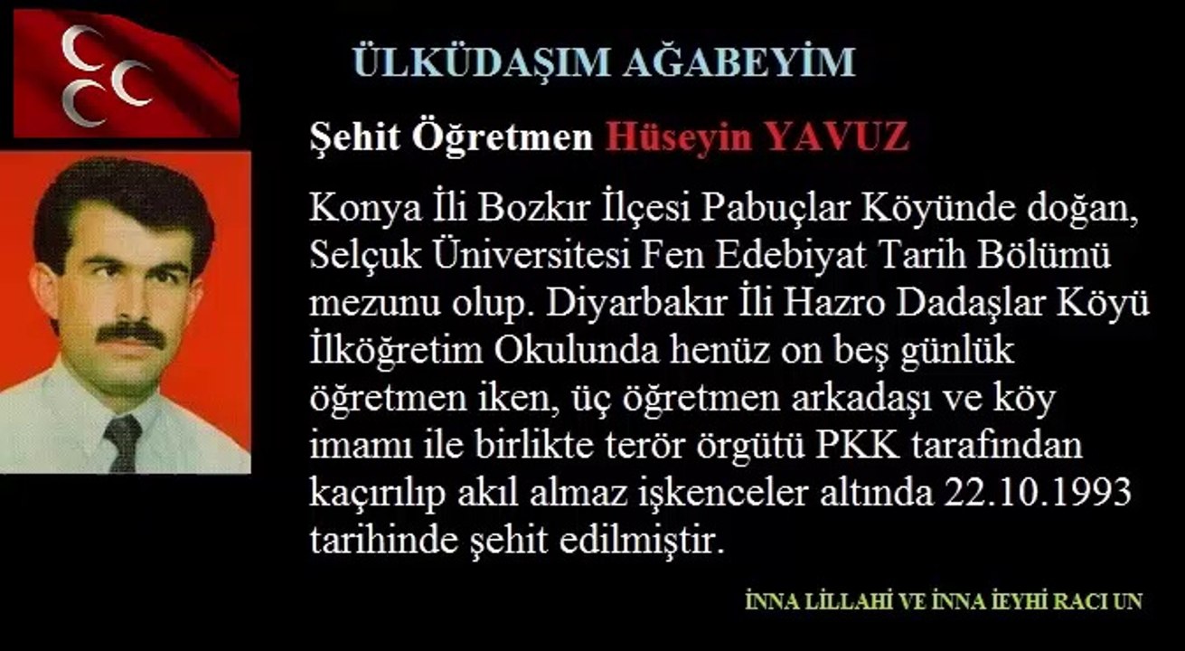 HÜSEYİN YAVUZ ŞEHİD ÖĞRETMEN