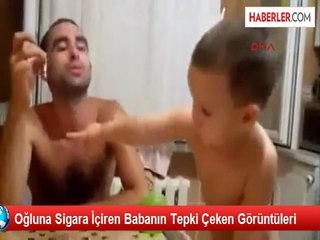 Küçük Oğluna Sigara İçiren Baba