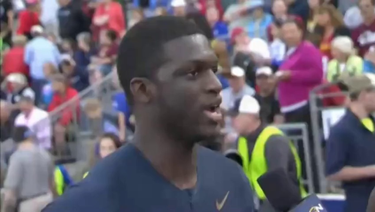 LaShawn Merritt 44.44 Defeats Kirani James 44.60 400m Drake Relays 2014