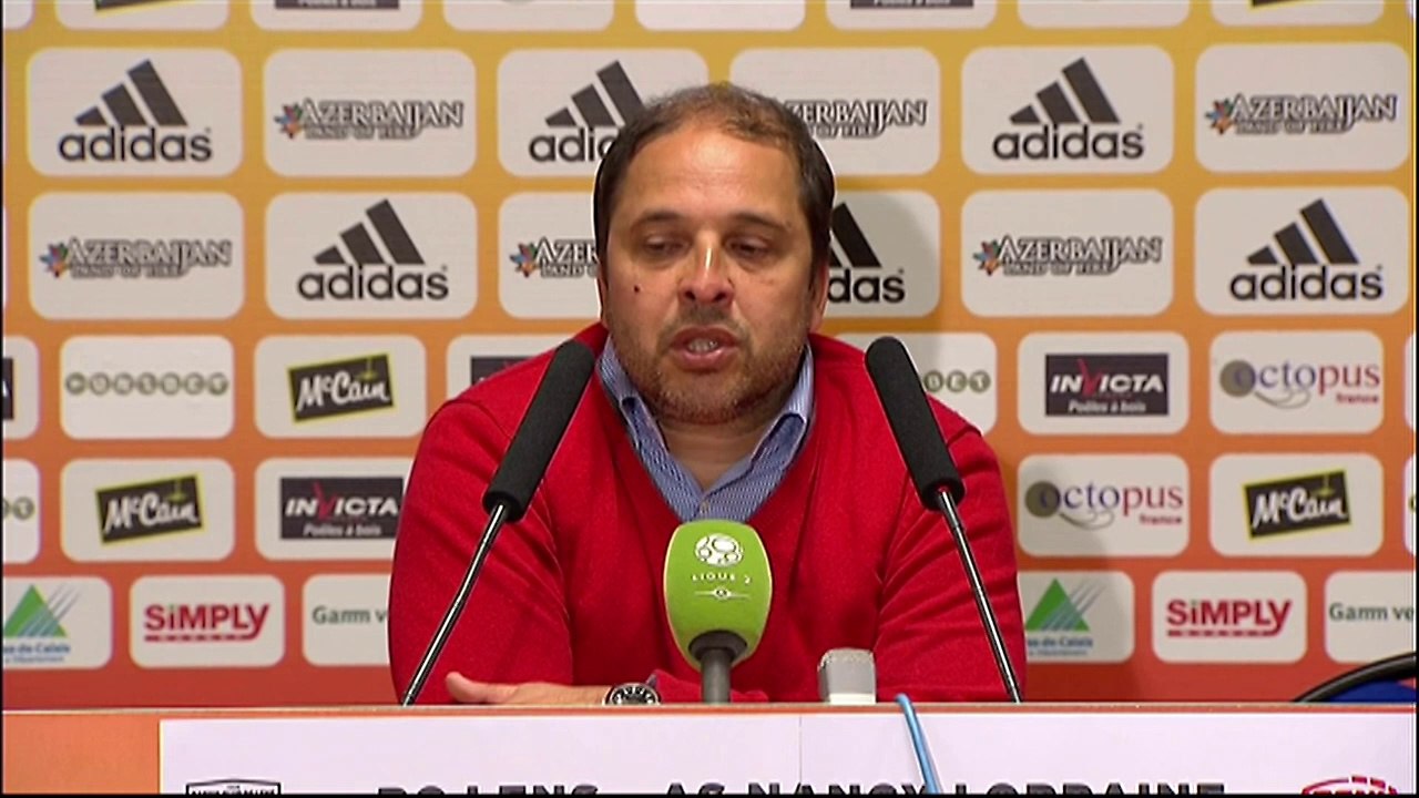 Conférence de presse RC Lens - AS Nancy-Lorraine (1-1) : Antoine  KOMBOUARE (RCL) - Pablo  CORREA (ASNL) - 2013/2014