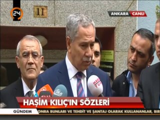 Bülent Arınç: Haşim Kılıç'ı kınıyorum
