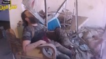 Amvid: Syrian air strike leaves home bloodied in Idlib province