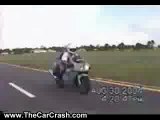 Motorcyclist Loses His Bike