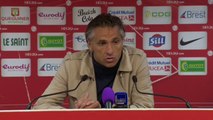Réactions de Régis Brouard et Alex Dupont après Stade Brestois - Clermont Foot 63 (34e journée Ligue 2, saison 2013-2014)
