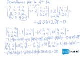 Ejercicio resuelto con determinantes matematicas 2º bachillerato