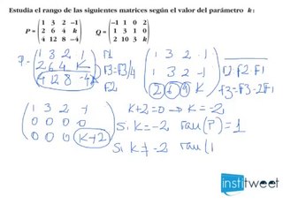 ¿Cómo calcular el rango de una matriz? Ejemplo resuelto